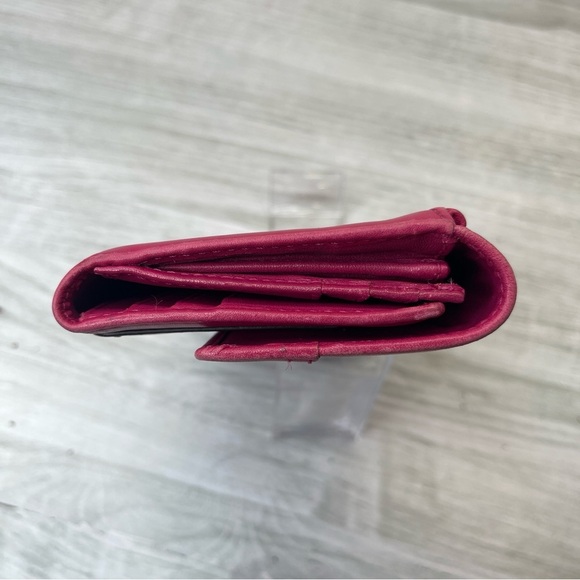 Coach Vintage Trifold Pink Leather Long Wallet Card Holder Y2K - Picture 4 of 15